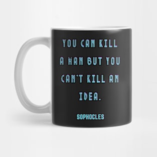 SOPHOCLES Quote, Blue text Mug